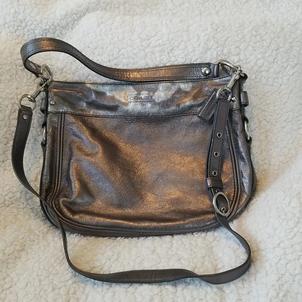 Coach Zoe Hobo Bag Genuine Leather Y2K Purse F14707